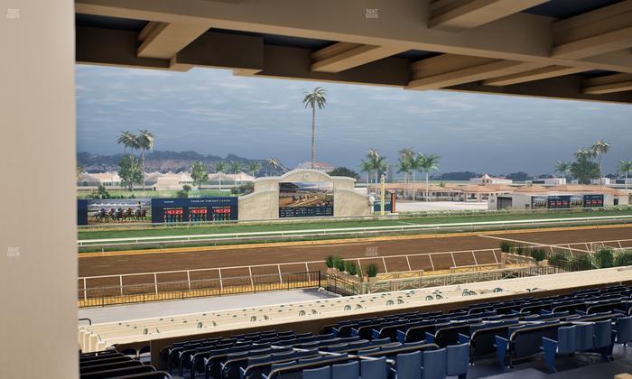 Del Mar Thoroughbred Club - Section Stretch Run Box 25 H Lvl 3 Seat View
