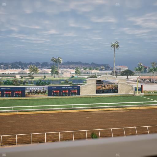 Del Mar Thoroughbred Club - Section Stretch Run Box 25 J Lvl 4 Seat View