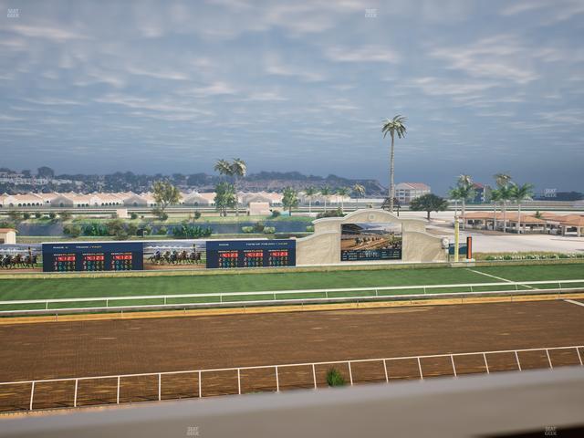 Del Mar Thoroughbred Club - Section Stretch Run Box 25 J Lvl 4 Seat View