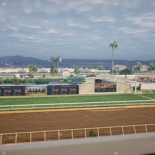 Del Mar Thoroughbred Club - Section Stretch Run Box 25 J Lvl 4 Seat View