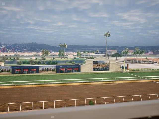 Del Mar Thoroughbred Club - Section Stretch Run Box 25 J Lvl 4 Seat View