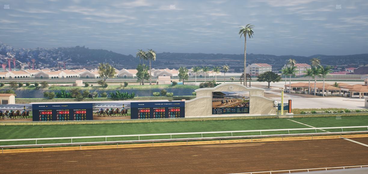 Del Mar Thoroughbred Club - Section Stretch Run Box 25 L Lvl 4 Seat View
