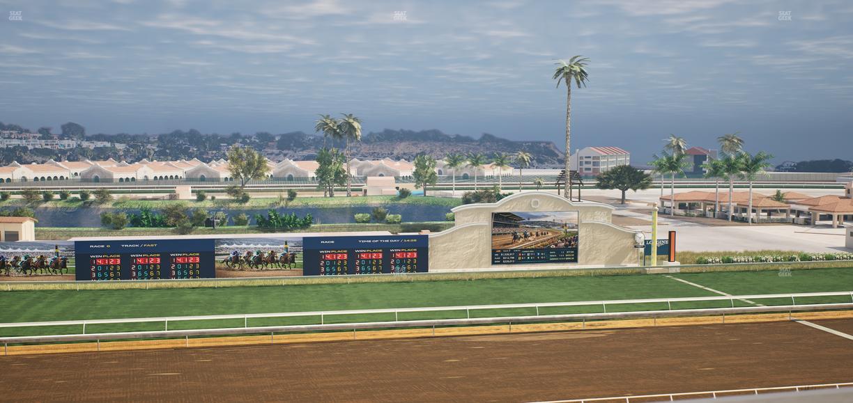 Del Mar Thoroughbred Club - Section Stretch Run Box 25 L Lvl 4 Seat View