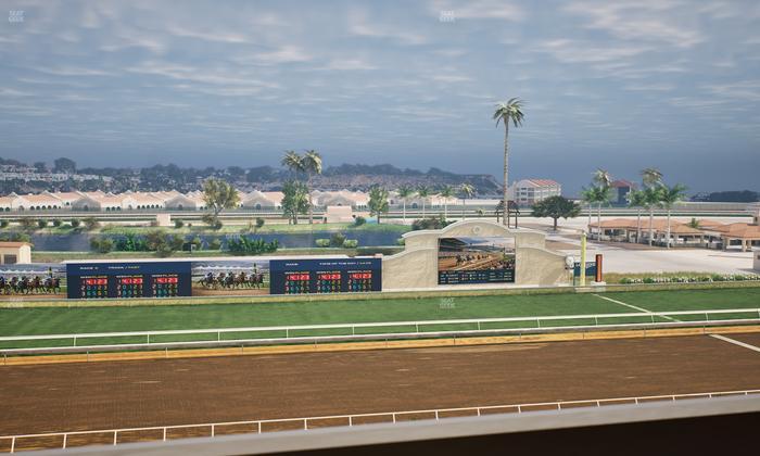 Del Mar Thoroughbred Club - Section Stretch Run Box 25 L Lvl 4 Seat View