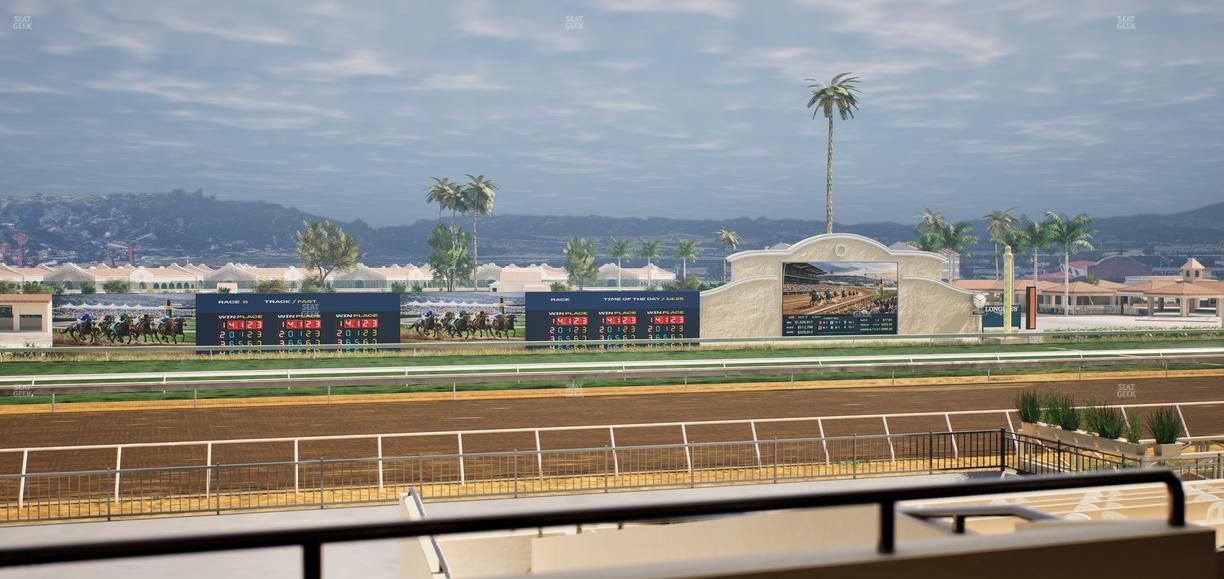 Del Mar Thoroughbred Club - Section Stretch Run Box 26 B Lvl 2 Seat View