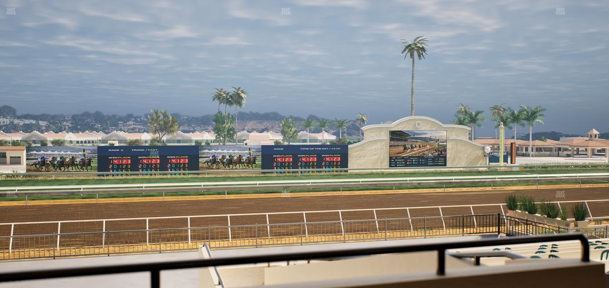 Del Mar Thoroughbred Club - Section Stretch Run Box 26 B Lvl 2 Seat View