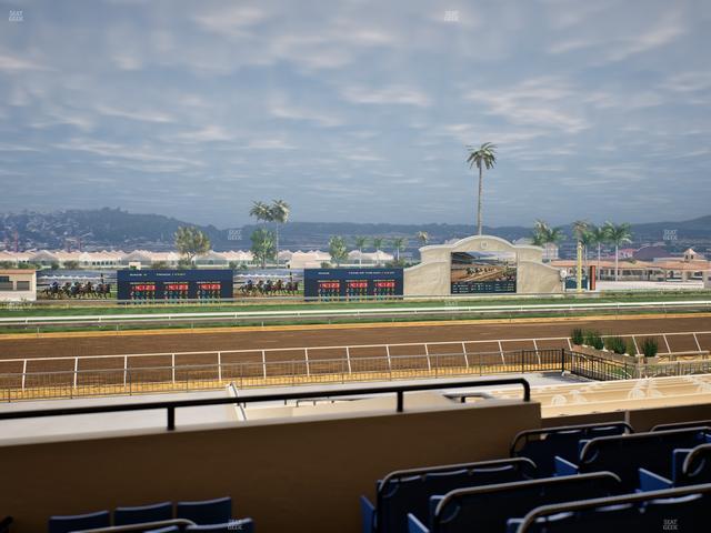 Del Mar Thoroughbred Club - Section Stretch Run Box 26 C Lvl 2 Seat View