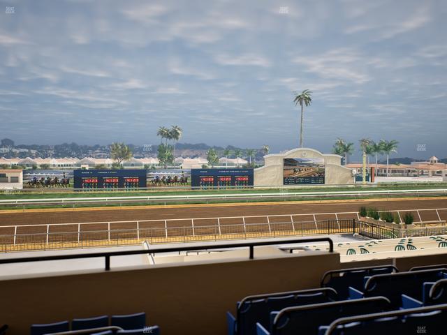 Del Mar Thoroughbred Club - Section Stretch Run Box 26 C Lvl 2 Seat View