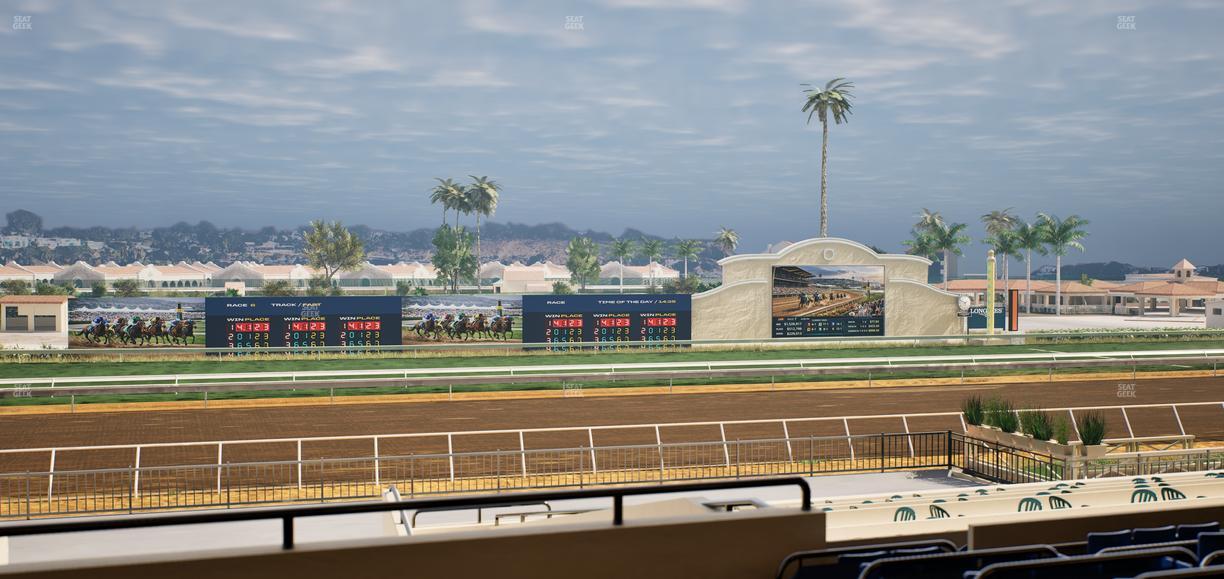 Del Mar Thoroughbred Club - Section Stretch Run Box 26 D Lvl 2 Seat View