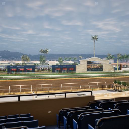 Del Mar Thoroughbred Club - Section Stretch Run Box 26 D Lvl 2 Seat View