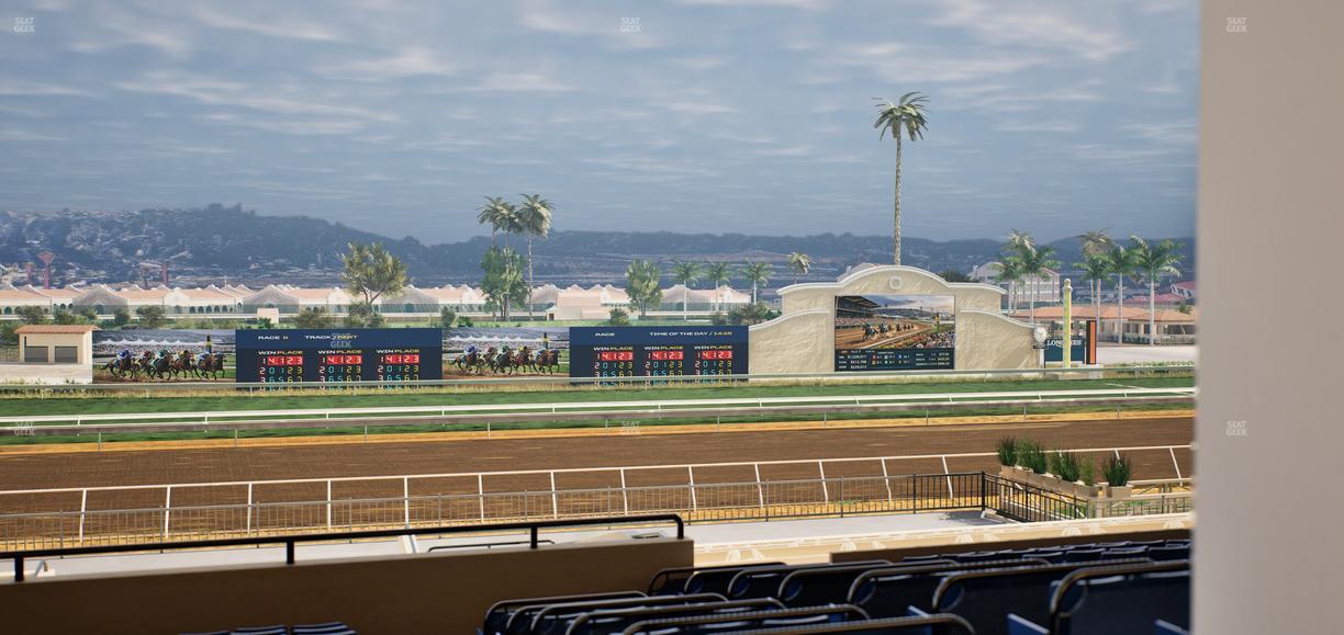 Del Mar Thoroughbred Club - Section Stretch Run Box 26 E Lvl 3 Seat View