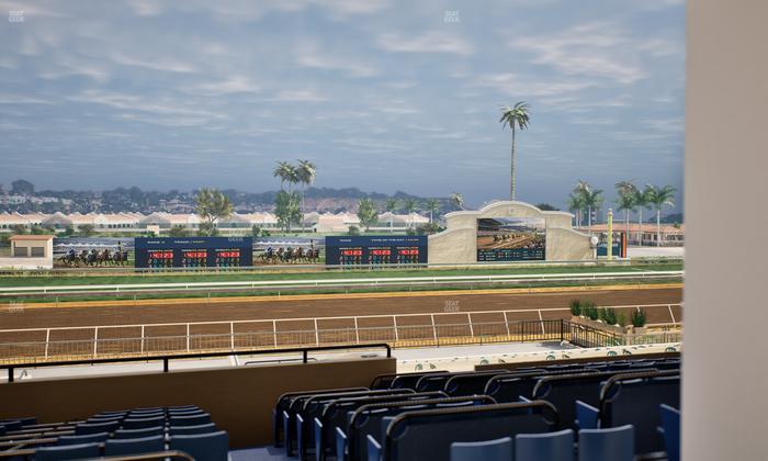 Del Mar Thoroughbred Club - Section Stretch Run Box 26 E Lvl 3 Seat View