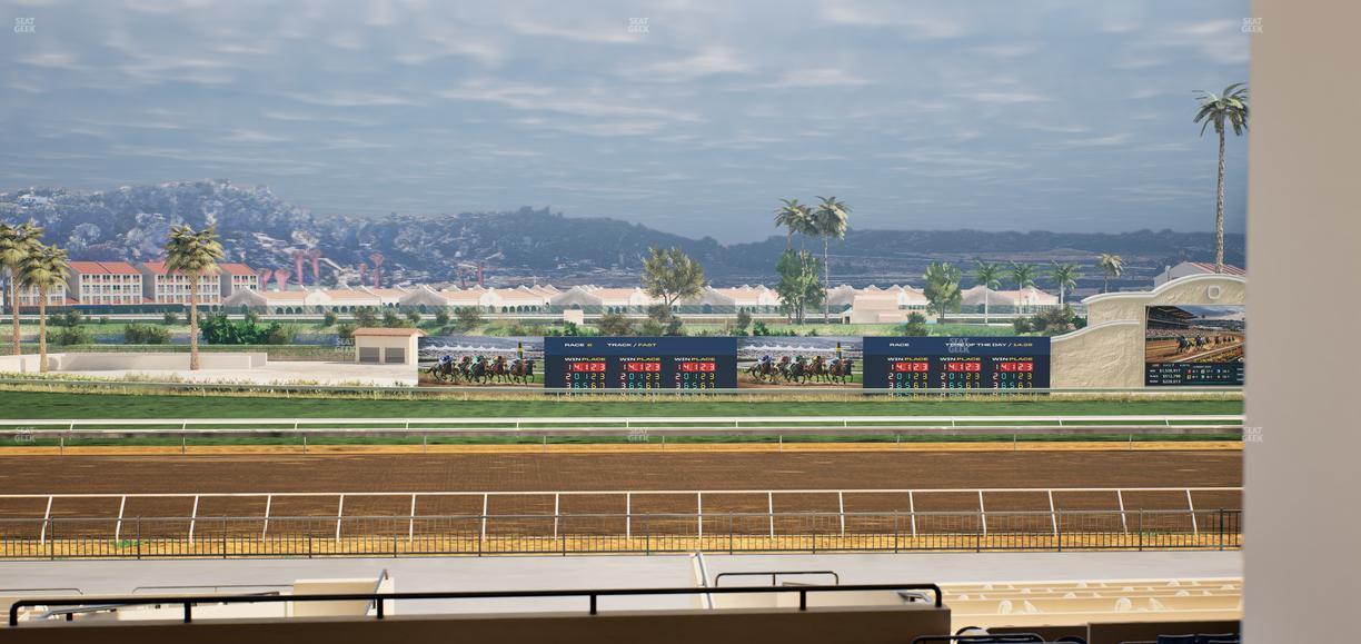 Del Mar Thoroughbred Club - Section Stretch Run Box 26 G Lvl 3 Seat View