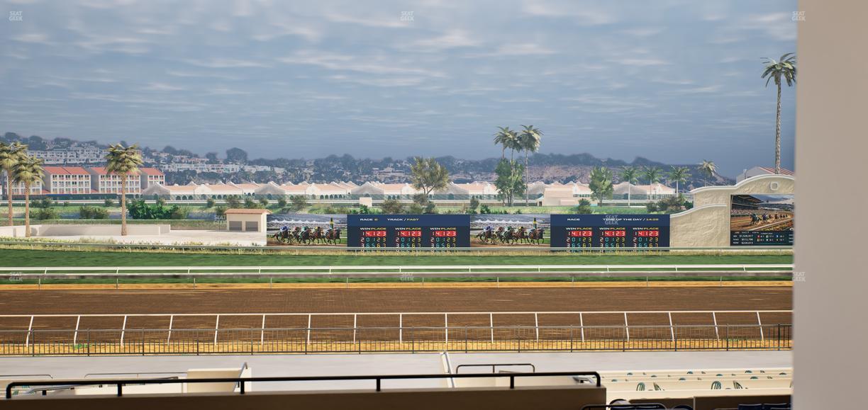 Del Mar Thoroughbred Club - Section Stretch Run Box 26 G Lvl 3 Seat View