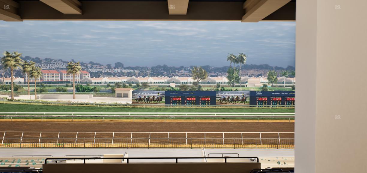 Del Mar Thoroughbred Club - Section Stretch Run Box 26 H Lvl 3 Seat View