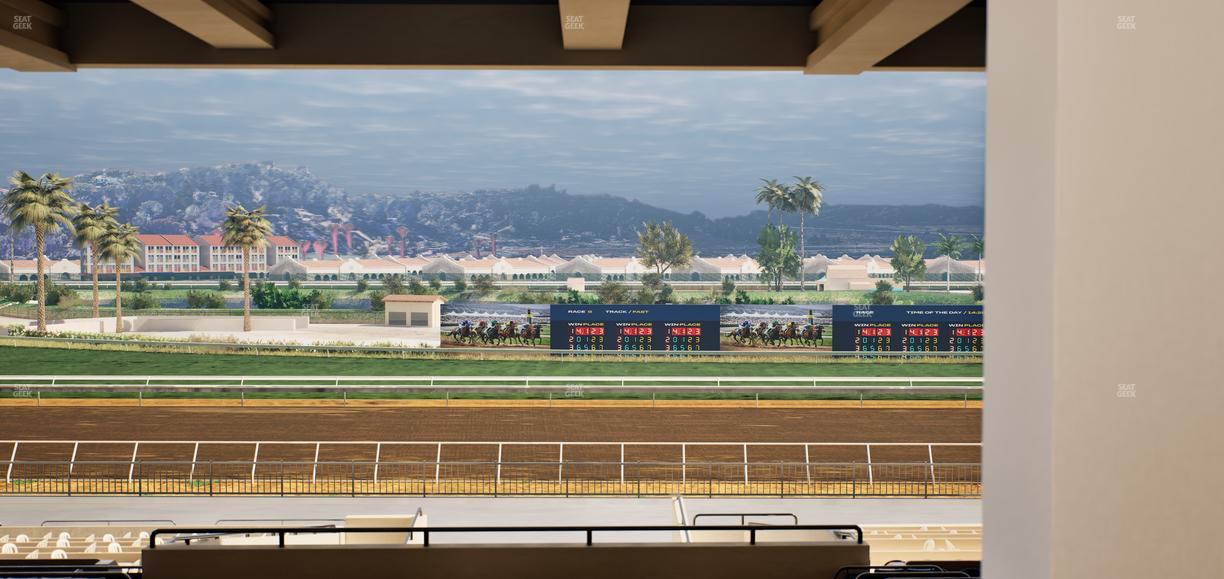 Del Mar Thoroughbred Club - Section Stretch Run Box 26 H Lvl 3 Seat View