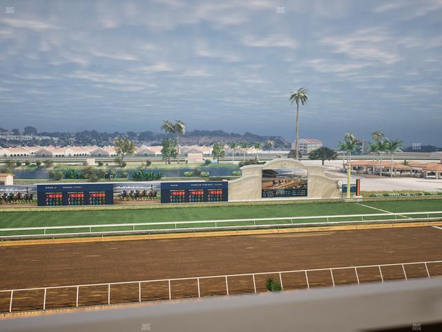 Del Mar Thoroughbred Club - Section Stretch Run Box 26 J Lvl 4 Seat View