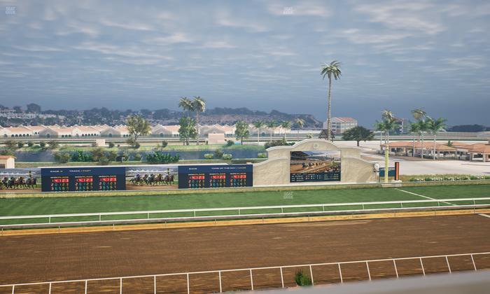 Del Mar Thoroughbred Club - Section Stretch Run Box 26 J Lvl 4 Seat View