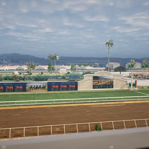 Del Mar Thoroughbred Club - Section Stretch Run Box 26 J Lvl 4 Seat View