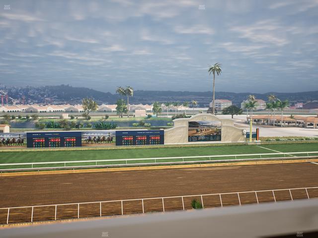 Del Mar Thoroughbred Club - Section Stretch Run Box 26 J Lvl 4 Seat View