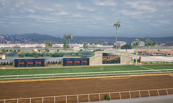 Del Mar Thoroughbred Club - Section Stretch Run Box 26 J Lvl 4 Seat View