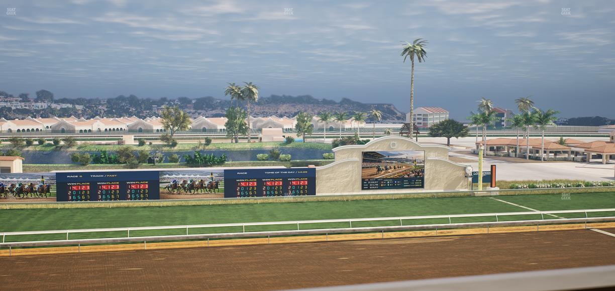 Del Mar Thoroughbred Club - Section Stretch Run Box 26 K Lvl 4 Seat View