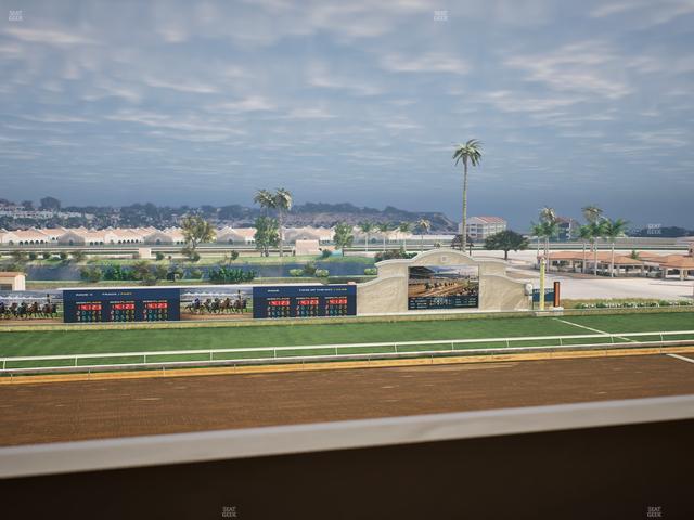 Del Mar Thoroughbred Club - Section Stretch Run Box 26 K Lvl 4 Seat View