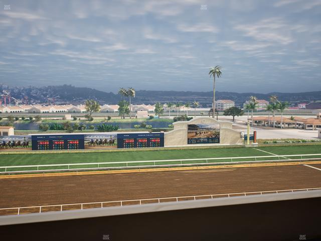 Del Mar Thoroughbred Club - Section Stretch Run Box 26 L Lvl 4 Seat View