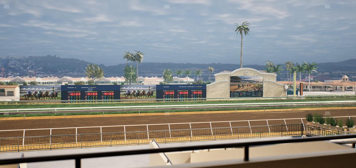 Del Mar Thoroughbred Club - Section Stretch Run Box 27 B Lvl 2 Seat View