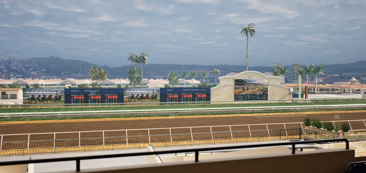 Del Mar Thoroughbred Club - Section Stretch Run Box 27 C Lvl 2 Seat View