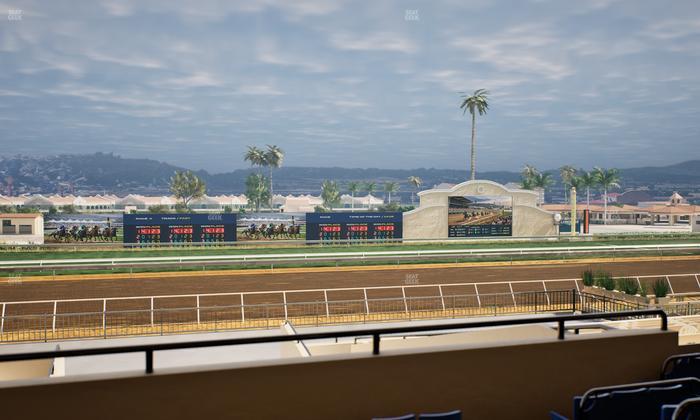Del Mar Thoroughbred Club - Section Stretch Run Box 27 C Lvl 2 Seat View