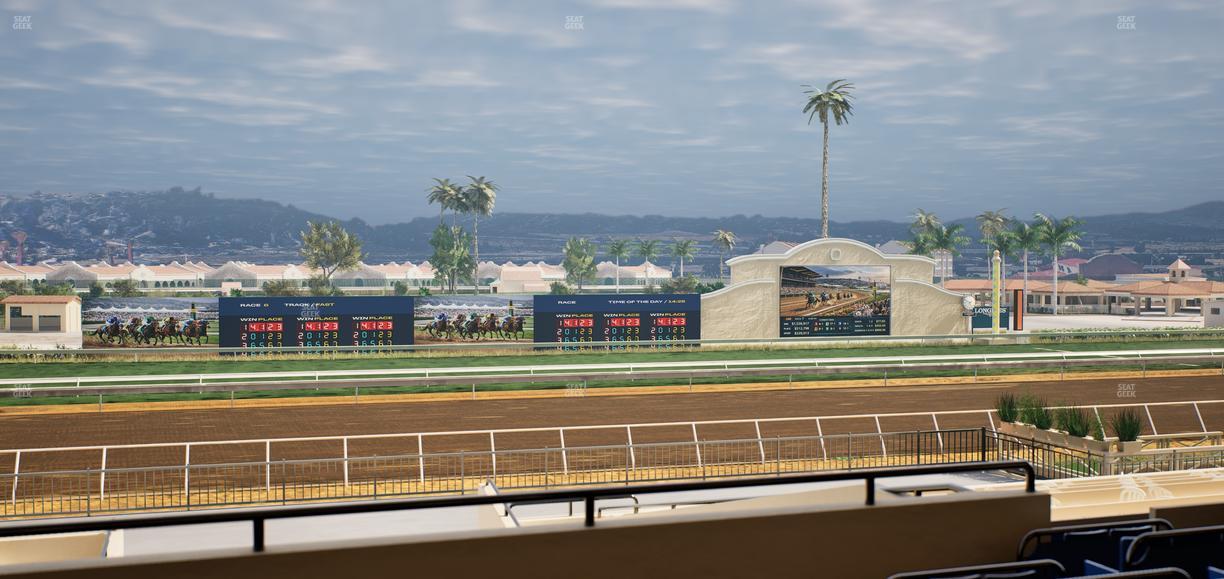 Del Mar Thoroughbred Club - Section Stretch Run Box 27 D Lvl 2 Seat View