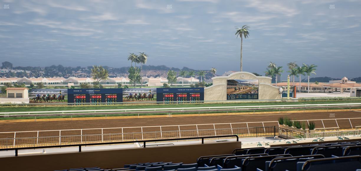 Del Mar Thoroughbred Club - Section Stretch Run Box 27 E Lvl 3 Seat View