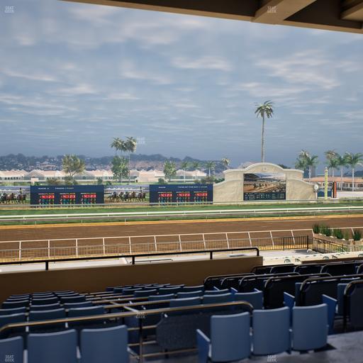 Del Mar Thoroughbred Club - Section Stretch Run Box 27 E Lvl 3 Seat View