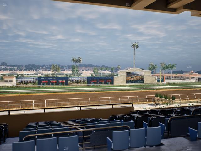 Del Mar Thoroughbred Club - Section Stretch Run Box 27 E Lvl 3 Seat View