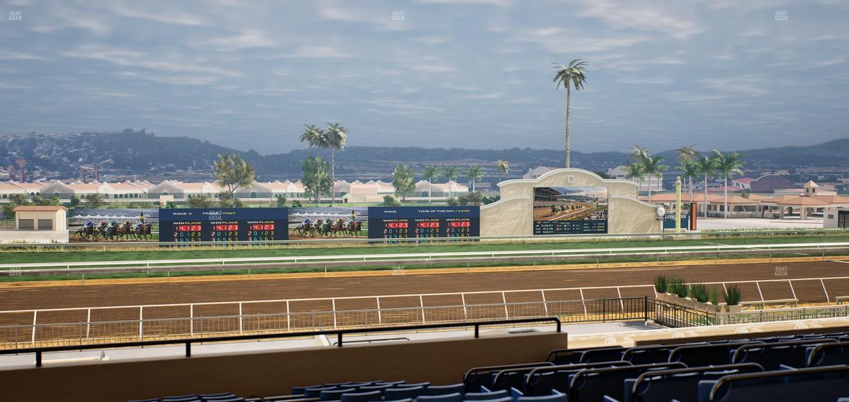 Del Mar Thoroughbred Club - Section Stretch Run Box 27 E Lvl 3 Seat View