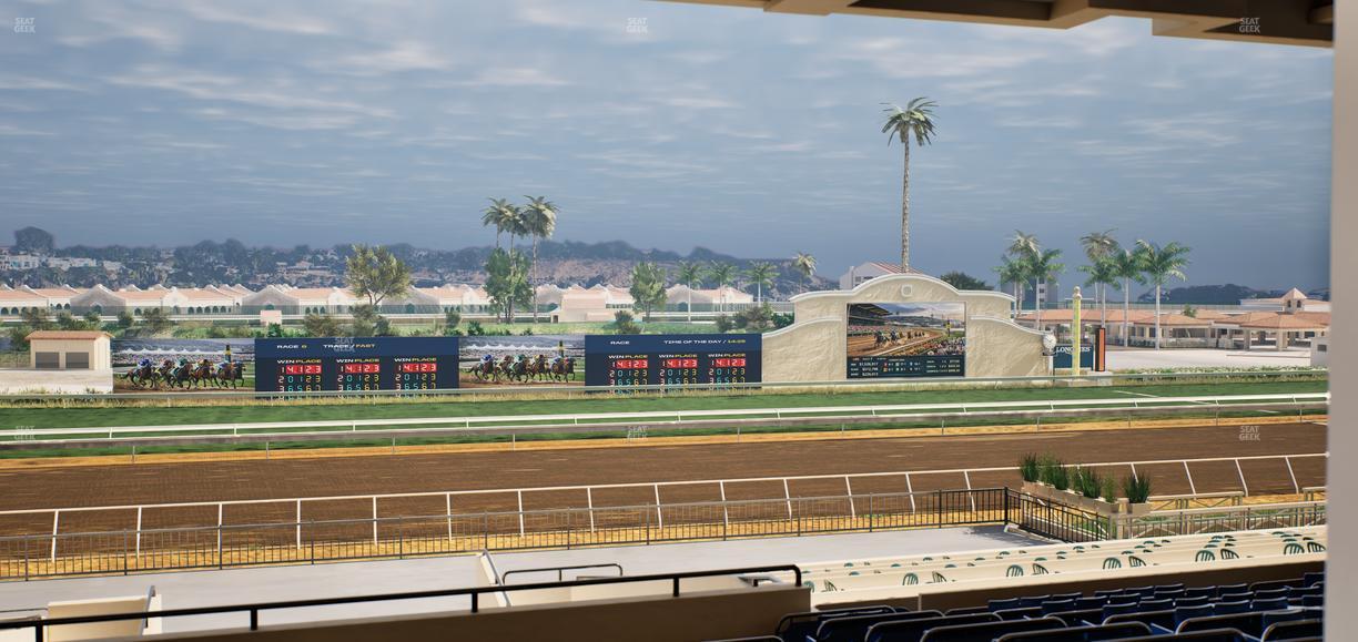 Del Mar Thoroughbred Club - Section Stretch Run Box 27 G Lvl 3 Seat View
