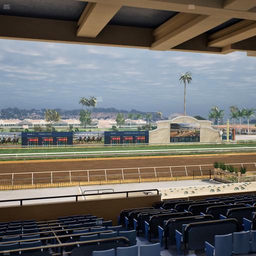 Del Mar Thoroughbred Club - Section Stretch Run Box 27 G Lvl 3 Seat View