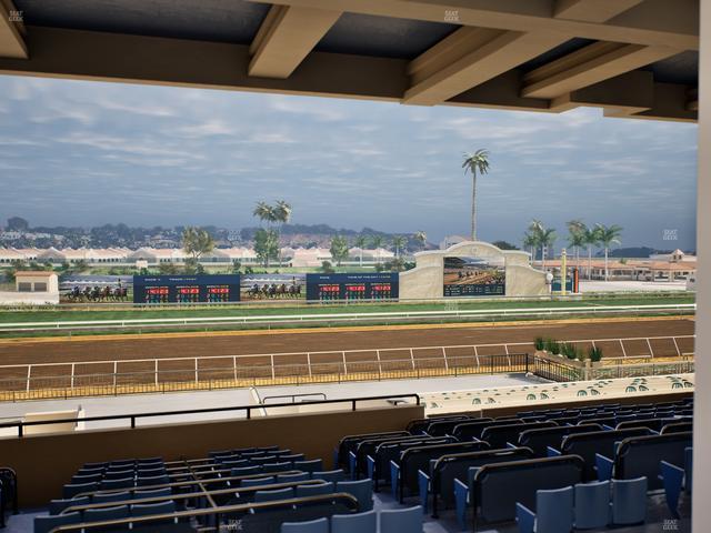 Del Mar Thoroughbred Club - Section Stretch Run Box 27 G Lvl 3 Seat View
