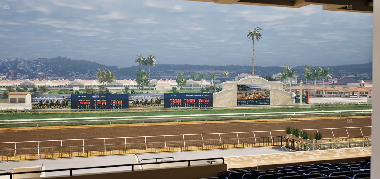 Del Mar Thoroughbred Club - Section Stretch Run Box 27 G Lvl 3 Seat View