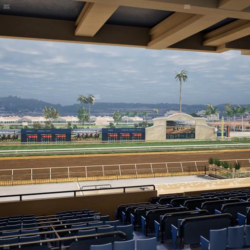 Del Mar Thoroughbred Club - Section Stretch Run Box 27 G Lvl 3 Seat View