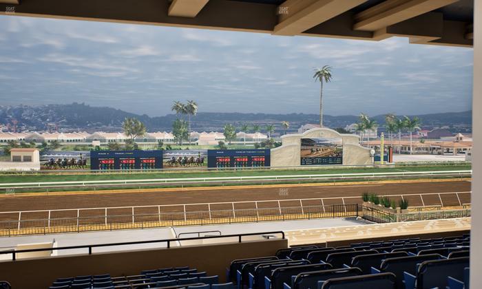 Del Mar Thoroughbred Club - Section Stretch Run Box 27 G Lvl 3 Seat View