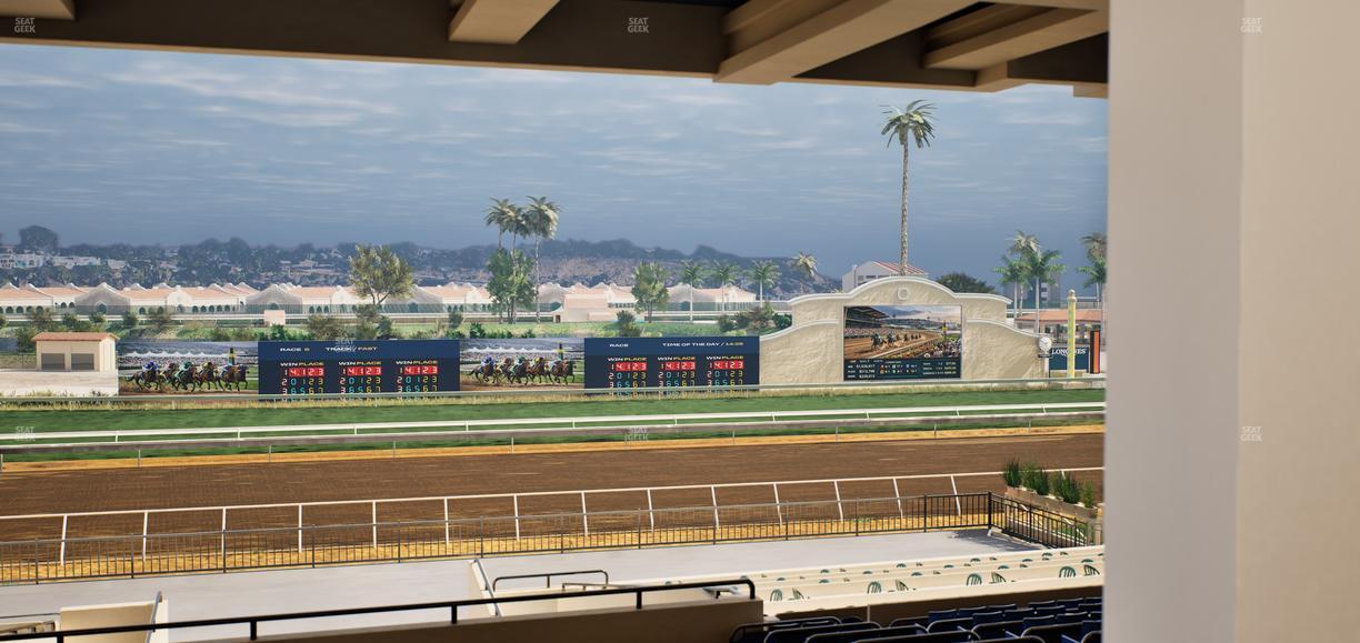 Del Mar Thoroughbred Club - Section Stretch Run Box 27 H Lvl 3 Seat View