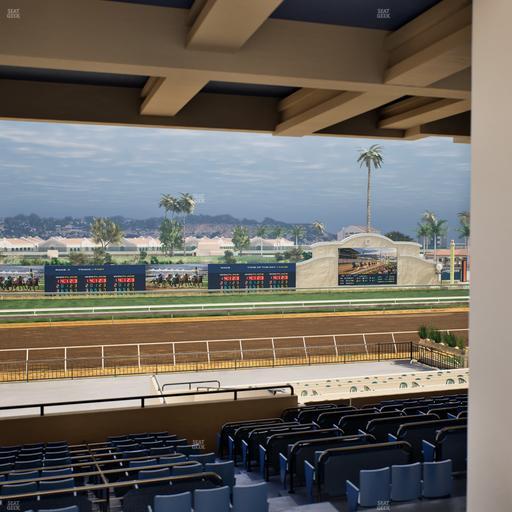 Del Mar Thoroughbred Club - Section Stretch Run Box 27 H Lvl 3 Seat View