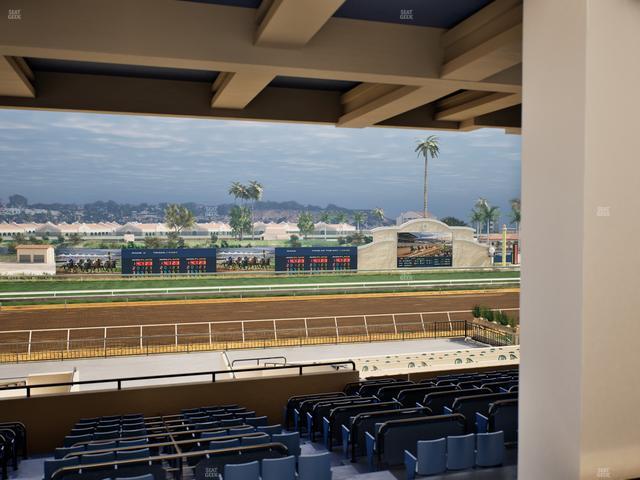 Del Mar Thoroughbred Club - Section Stretch Run Box 27 H Lvl 3 Seat View