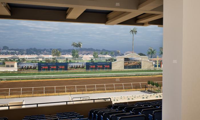 Del Mar Thoroughbred Club - Section Stretch Run Box 27 H Lvl 3 Seat View