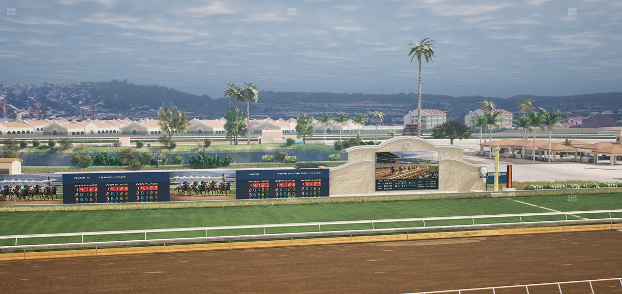 Del Mar Thoroughbred Club - Section Stretch Run Box 27 J Lvl 4 Seat View