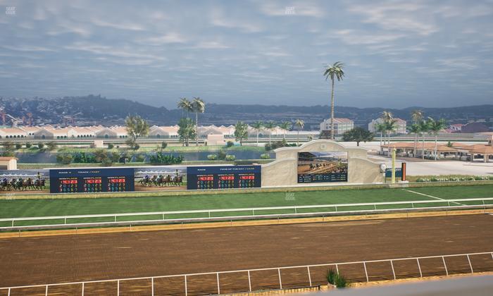Del Mar Thoroughbred Club - Section Stretch Run Box 27 J Lvl 4 Seat View