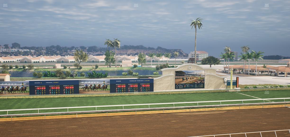 Del Mar Thoroughbred Club - Section Stretch Run Box 27 J Lvl 4 Seat View