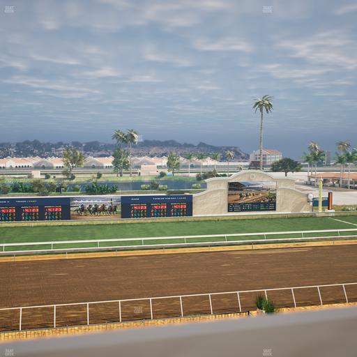 Del Mar Thoroughbred Club - Section Stretch Run Box 27 J Lvl 4 Seat View